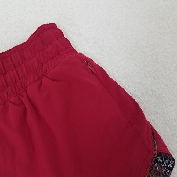 Like NEW Lululemon 4 Choose a Side 3" Athletic Shorts Ruby Red / Zen Floral - Picture 8 of 12